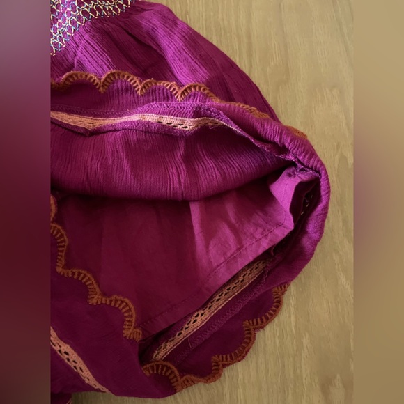 Blue Rain Francesca’s| Stretch Waist, Pull On Boho Tassel Shorts, Embroidered••• - Picture 8 of 12